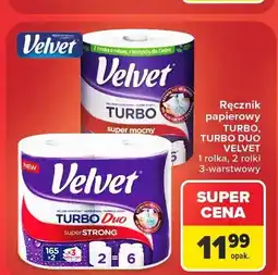 Carrefour Ręcznik papierowy Velvet Turbo Duo 2 rolki oferta