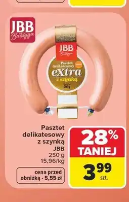 Carrefour Pasztet delikatesowy z szynką JBB Bałdyga oferta