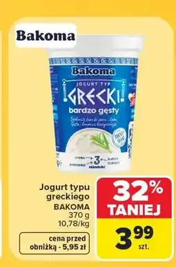 Carrefour Jogurt typu greckiego Bakoma gęsty oferta