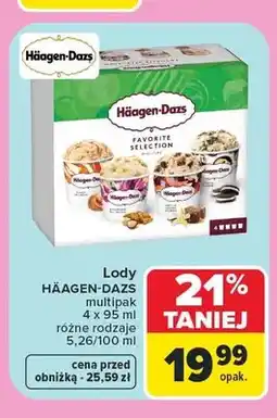 Carrefour Lody Häagen-Dazs multipak 4-pak oferta
