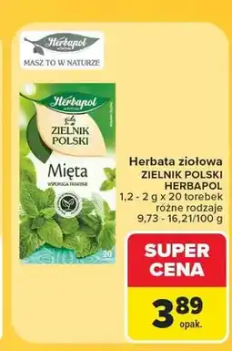 Carrefour Herbata ziołowa Herbapol Zielnik Polski Mięta oferta