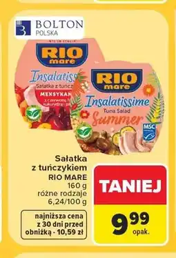 Carrefour Sałatka z tuńczykiem meksykańska Rio Mare Insalatissime oferta
