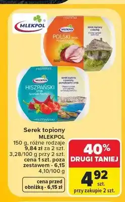 Carrefour Serek topiony Polski Smak z szynką Mlekpol oferta