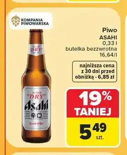 Carrefour Piwo Asahi Super Dry oferta