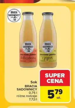 Carrefour Sok Bracia Sadownicy Tłoczone jabłko słodkie odmiany oferta