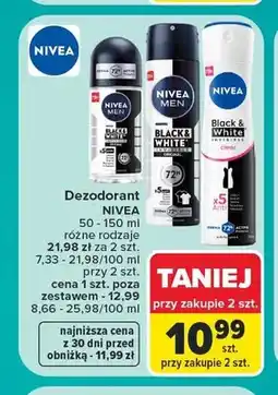 Carrefour Dezodorant spray Nivea Men Black & White oferta