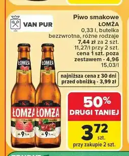 Carrefour Piwo bezalkoholowe Łomża Radler Malina oferta