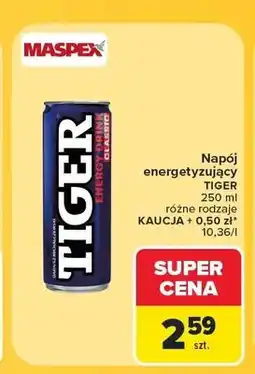 Carrefour Napój energetyzujący Tiger Classic oferta