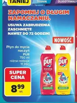 Carrefour Płyn do mycia naczyń Pur Power Raspberry oferta