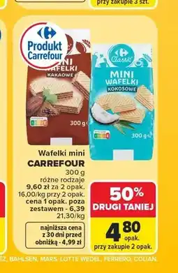 Carrefour Wafelki mini Carrefour Kakaowe oferta