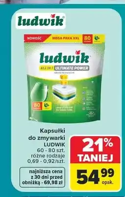 Carrefour Kapsułki do zmywarki Ludwik All in 1 Ultimate Power oferta