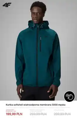 Kurtka softshell wiatroodporna membrana 5000 męska 4F