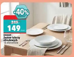 Biedronka Kinghoff Zestaw talerzy obiadowych 18 elementów oferta