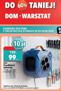 Biedronka NITEO Przedłużacz bębnowy 15 m niebieski oferta