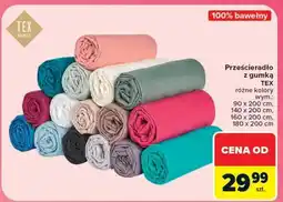 Carrefour Prześcieradło z gumką TEX 100% bawełny oferta