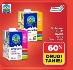 Carrefour Śmietana UHT Łowicz oferta