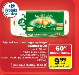 Carrefour Jaja od kur z wolnego wybiegu CARREFOUR oferta