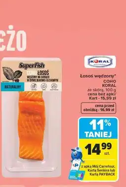 Carrefour Łosoś wędzony COHO KORAL oferta