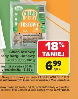 Carrefour Chleb tostowy jasny bezglutenowy Incola oferta