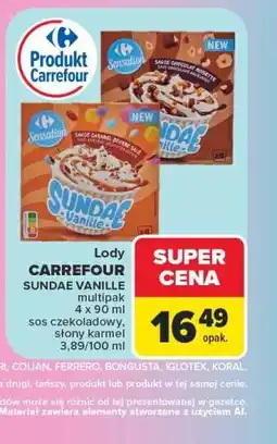 Carrefour Lody CARREFOUR SUNDAE VANILLE multipak oferta