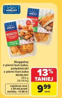 Carrefour Nuggetsy z piersi kurczaka, polędwiczki z piersi kurczaka Morliny oferta