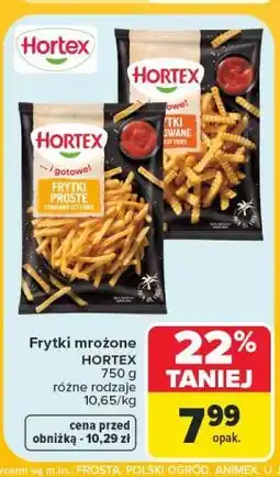 Carrefour Frytki mrożone Hortex oferta