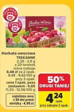 Carrefour Herbata owocowa Teekanne Słodka Wiśnia oferta