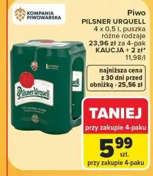 Carrefour Piwo PILSNER URQUELL oferta