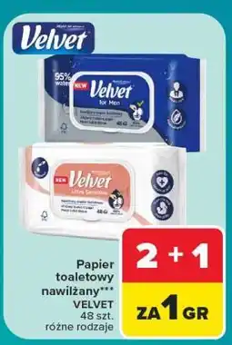 Carrefour Papier toaletowy nawilżany Velvet oferta