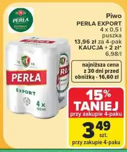 Carrefour Piwo PERŁA EXPORT oferta