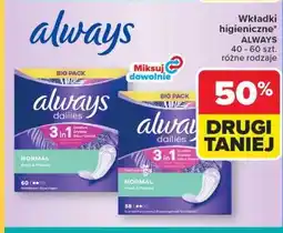 Carrefour Wkładki higieniczne ALWAYS oferta