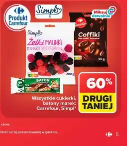 Carrefour Wszystkie cukierki, batony marek: Carrefour, Simpl oferta