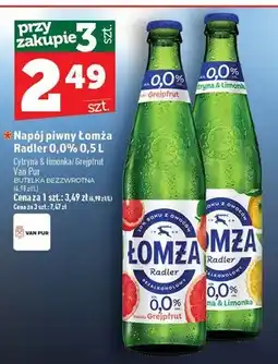 Topaz Napój piwny bezalkoholowy Łomża Radler Cytryna & Limonka oferta