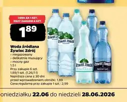 Netto Woda źródlana Żywiec Zdrój niegazowana oferta