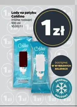 Netto Lody o smaku śmietankowym w polewie kakaowej Coldino oferta