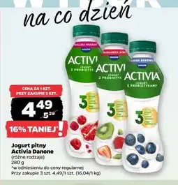 Netto Jogurt pitny Activia Truskawka Kiwi oferta