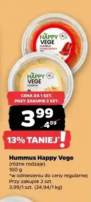 Netto Hummus pomidorowy Happy Vege oferta
