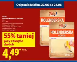 Lidl Ser Holenderska gouda w plastrach Pilos oferta