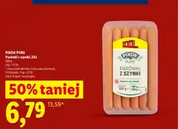 Lidl Parówki z szynki Pikok Pure XXL oferta
