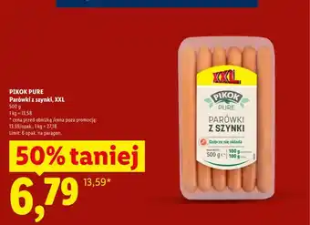 Lidl Parówki z szynki Pikok Pure XXL oferta