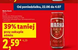 Lidl Piwo Warka Classic oferta