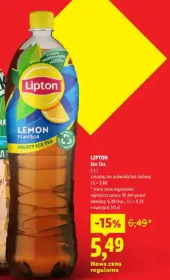 Lidl Napój herbaciany Lipton Ice Tea cytryna oferta