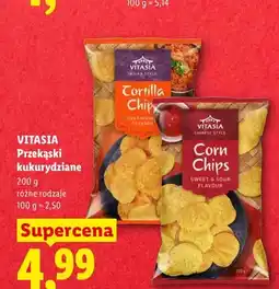 Lidl Chipsy kukurydziane Vitasia Tortilla Chips Tikka Masala oferta