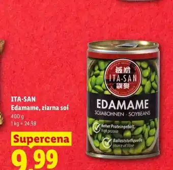Lidl Edamame ziarna soi Ita-San oferta