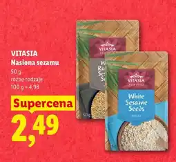 Lidl Nasiona sezamu białe łuskane Vitasia oferta