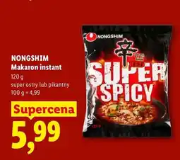 Lidl Makaron instant Nongshim super ostry oferta