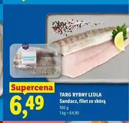 Lidl Sandacz filet ze skórą Targ Rybny Lidla oferta