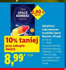 Lidl Lody owocowe na patyku Space Runners Gelatelli 10-pak oferta