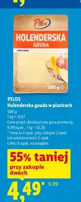Lidl Holenderska gouda w plastrach Pilos oferta