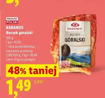 Lidl Boczek góralski Kabanos oferta